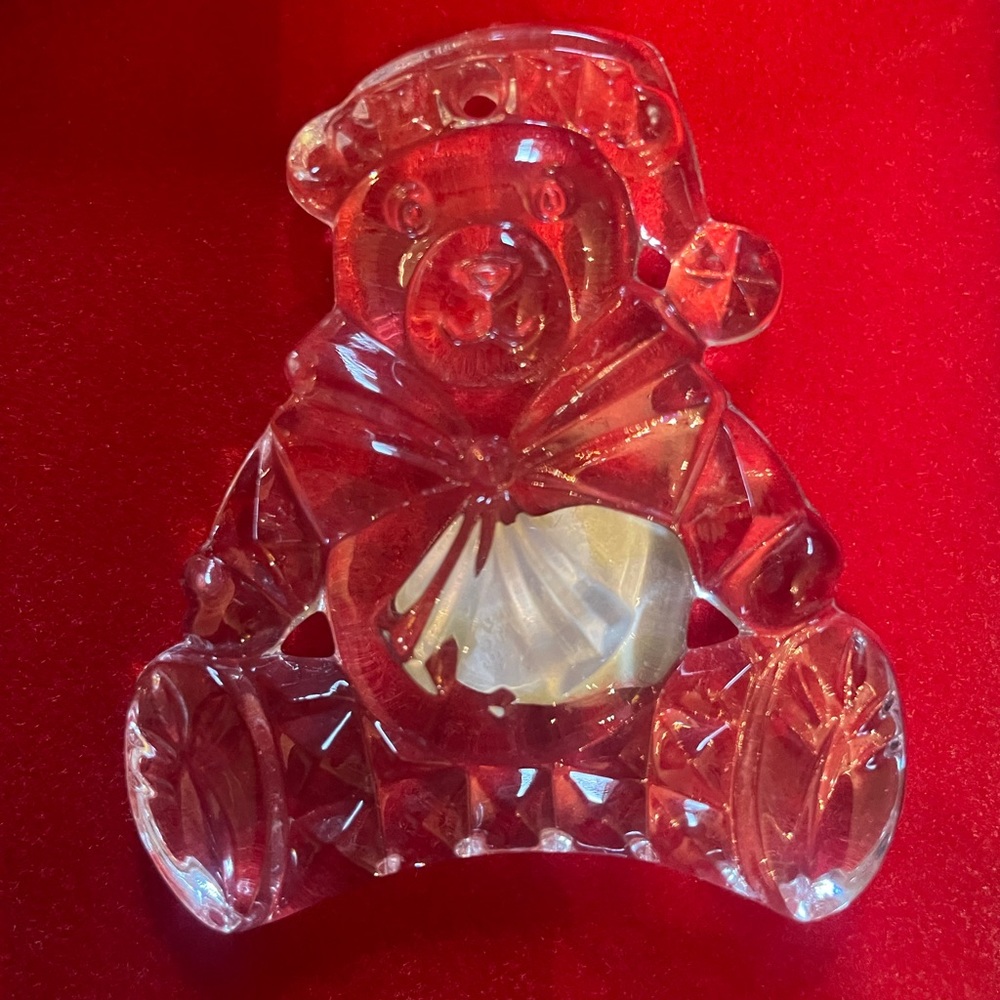 Gorham crystal bear ornament NIB